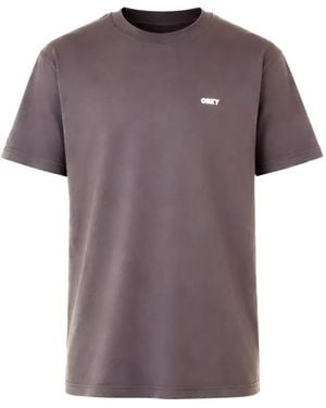 Obey T-Shirt À Col Rond Avec Motif Graphique De Visage - Purple