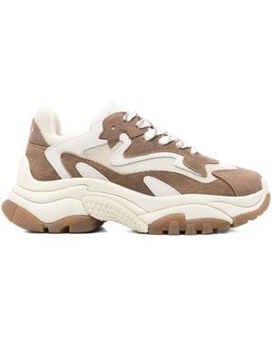 Ash Addict Suede Paneled Chunky Sneakers - White