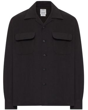 Visvim Wollen Shirtjack Met Opgestikte Zak - Zwart