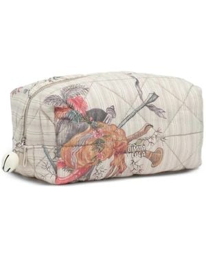 Bimba Y Lola Kleine Romantic Sweet Birds Kosmetiktasche - Grau