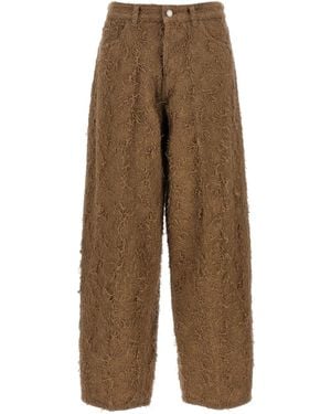 Haikure Becky Fur-Effect Cotton Jeans - Brown
