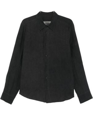 Ziggy Chen Layered-Detail Long-Sleeve Shirt - Black