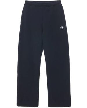 Marine Serre Pantaloni Sportivi Con Logo - Blu