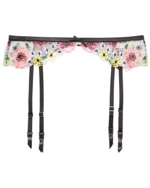 Fleur du Mal Azalea Garter Belt - Blue