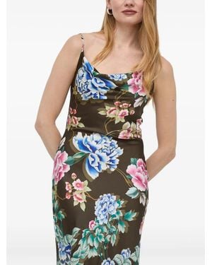Guess Floral-Print Midi Dress - Brown