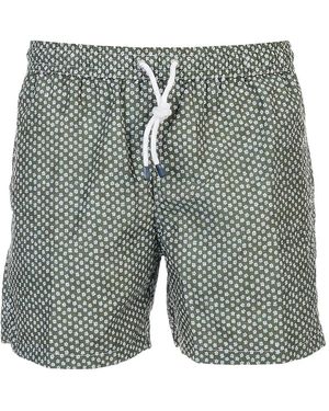 Fedeli Short De Bain À Fleurs - Grey