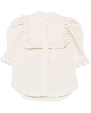 By Malene Birger Oia Ruffled Puff-Sleeve Shirt - White