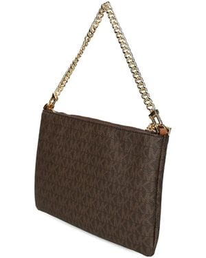 MICHAEL Michael Kors Monogram Chain-Strap Satchel - Brown