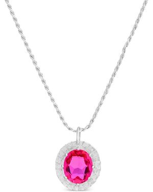 Bleue Burnham Oval-Pendant Necklace - Pink