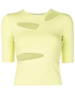 Gloria Coelho T-Shirt Con Dettaglio Cut-Out - Giallo