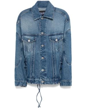 Jean Paul Gaultier Denim Lace-Up Corset Jacket - Blue
