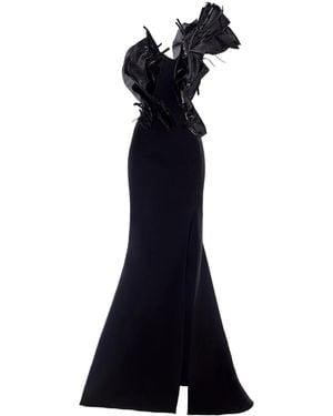 Gaby Charbachy Mermaid Gown - Blue