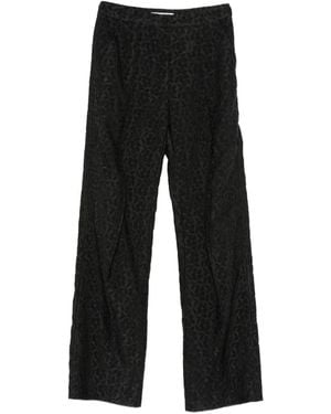 Cecilie Bahnsen Begonia Floral-Jacquard Trousers - Black