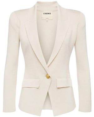 L'Agence Chamberlain Jack Met Enkele Rij Knopen En Gekerfde Afwerking - Wit