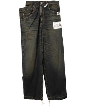 Maison Mihara Yasuhiro Layered Jeans - Black