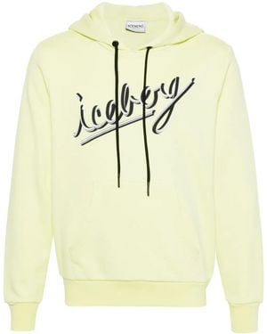 Iceberg Logo-Print Hoodie - Green