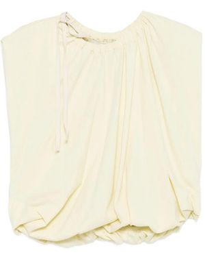 Tela Sibilla Drawstring Gathered T-Shirt - Natural