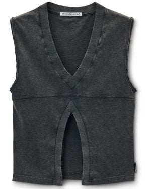 Alexander Wang Double V-Neck Tank Top - Black