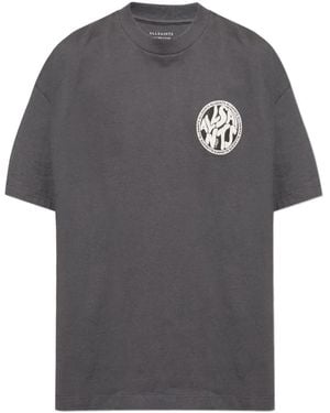 AllSaints Logo-Print T-Shirt - Grey