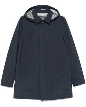 Herno Hooded Raincoat - Blue