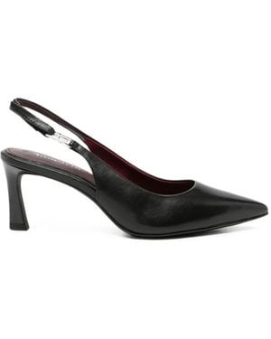 Tamaris Pointed-Toe Slingback Heeled Pumps - Black