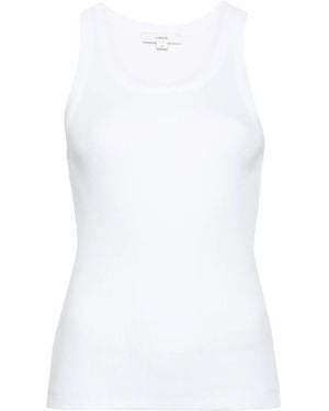Vince Scoop-Neck Ribbed Tank Top - White