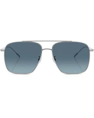 Oliver Peoples Dresner Navigator-Frame Sunglasses - Blue