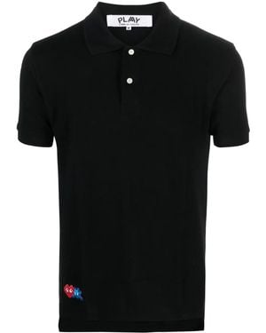 COMME DES GARÇONS PLAY X Invader ポロシャツ - ブラック