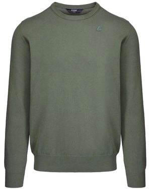 K-Way Logo-Appliqué Jumper - Green
