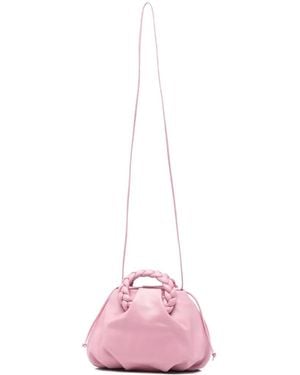 Hereu Bolso Bombon Mini Con Asa Trenzada - Rosa