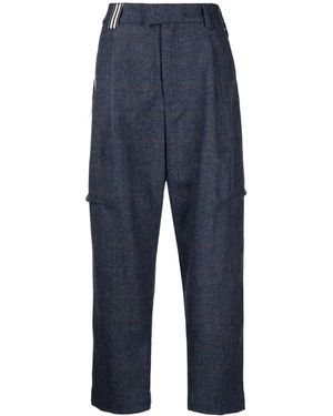 Marina Yee Jules Wide-Leg Wool Trousers - Blue