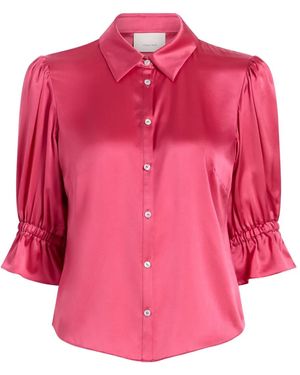 Cinq À Sept Top Fiona con volantes - Rosa