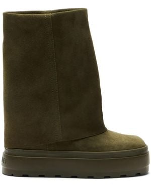 Casadei Bottines Compensées En Daim - Vert
