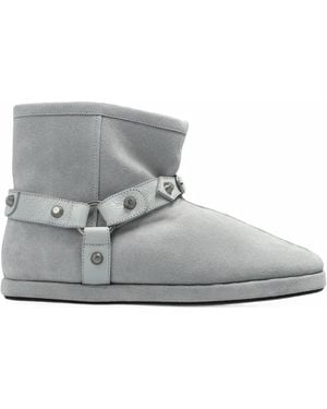 Balenciaga Alaska Studded Leather Snow Boots - White