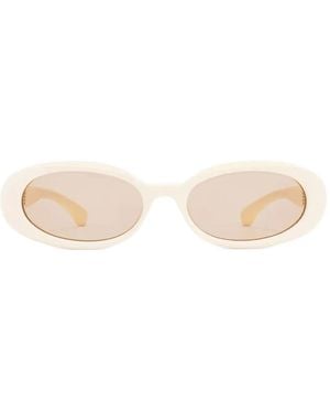 Sporty & Rich Oval-Frame Sunglasses - Natural