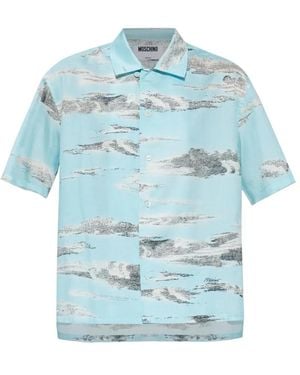 Moschino Printed Short-Sleeve Shirt - Blue