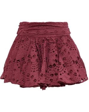 AllSaints Minifalda Dotty Acampanada - Rojo