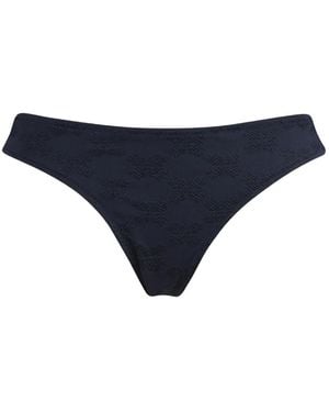 Vilebrequin Slip Bikini Con Ricamo - Blu
