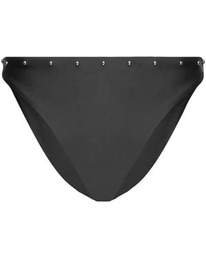 KARL LAGERFELD Slip Bikini Signature Con Borchie - Nero