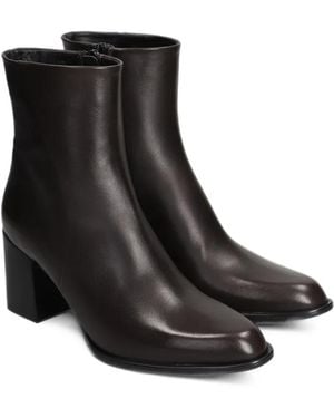Evaluna Square-Toe Ankle Boots - Black