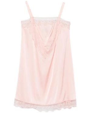 Simone Rocha Lace-Trim Mini Dress - Pink