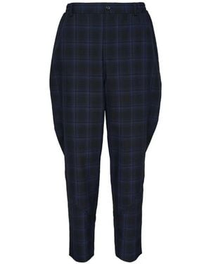 Comme des Garçons Tartan-Check Pants - Blue
