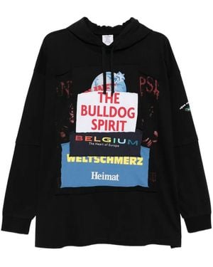 Vetements パッチワーク パーカー - ブラック