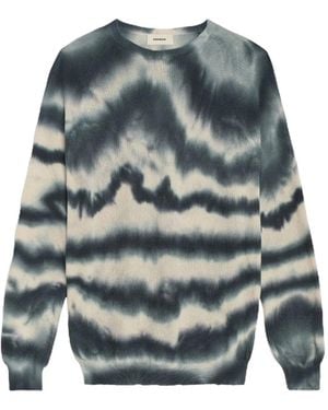 A PAPER KID Tie-Dye Long-Sleeve Jumper - Grey