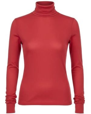 Closed Roll-Neck Sweater - Red