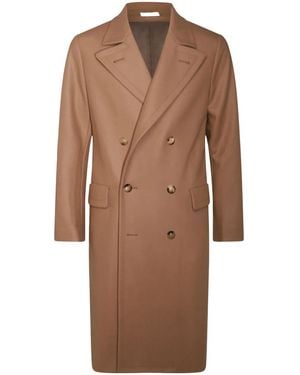 Boglioli Double-Breasted Coat - Brown