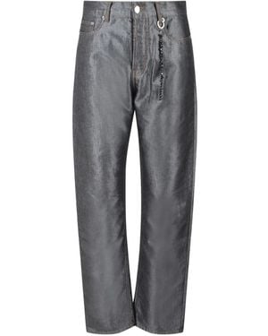 DARKPARK Shiny Straight Jeans - Grey