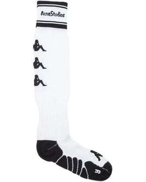 Acne Studios Logo Football Socks - White