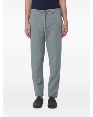 Myths Drawstring Twill Trousers - Blue