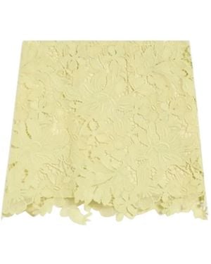 Sportmax Falda Con Encaje Floral - Amarillo
